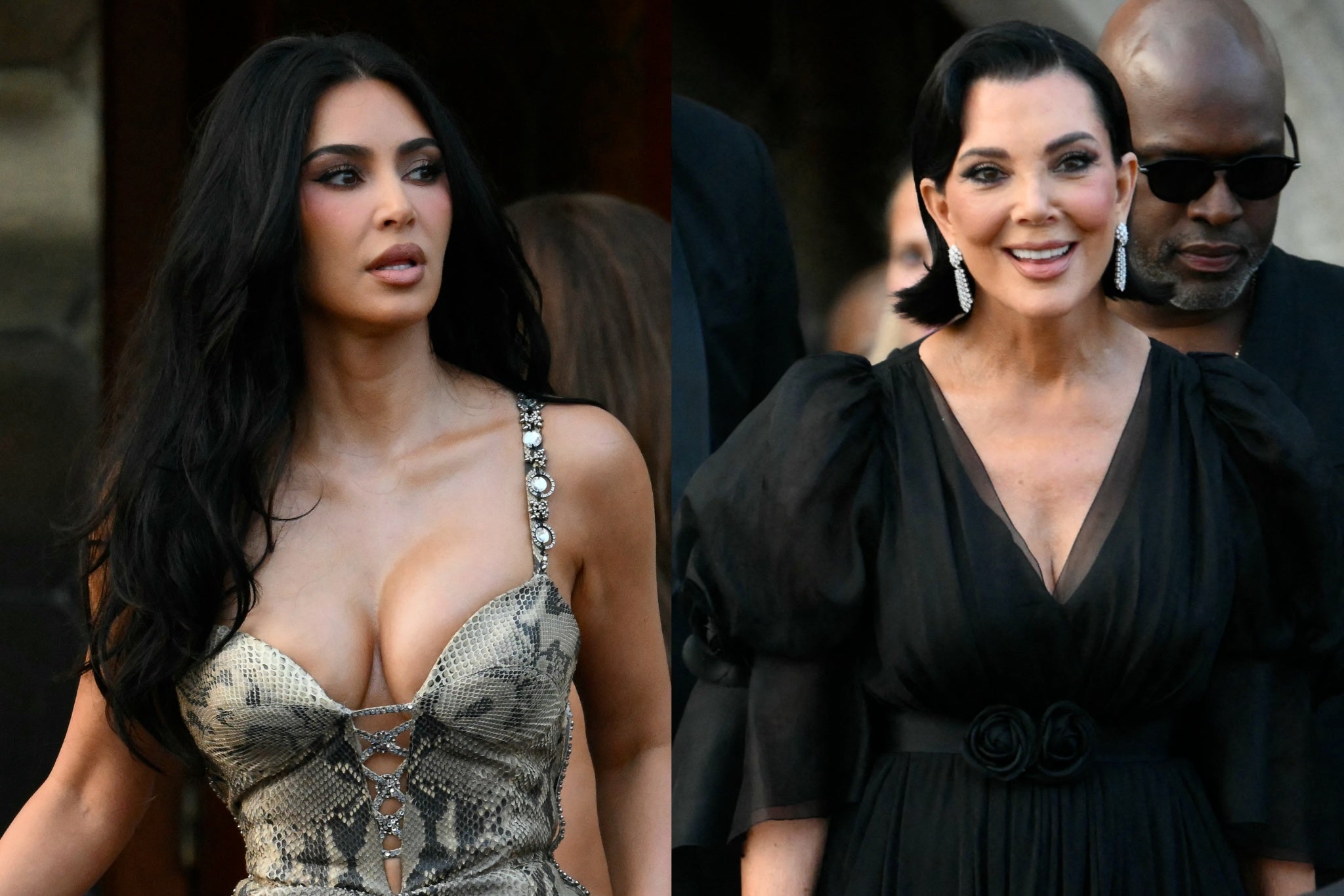 Kim Kardashian and Kris Jenner in Venice